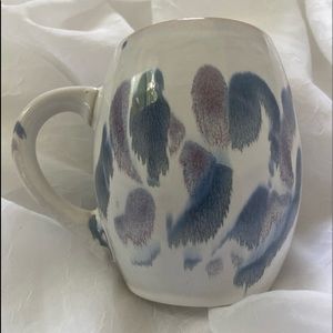 Meritage Drip Glaze coffee Mug Cup L Large Stoneware Art Purple Blue ceramic